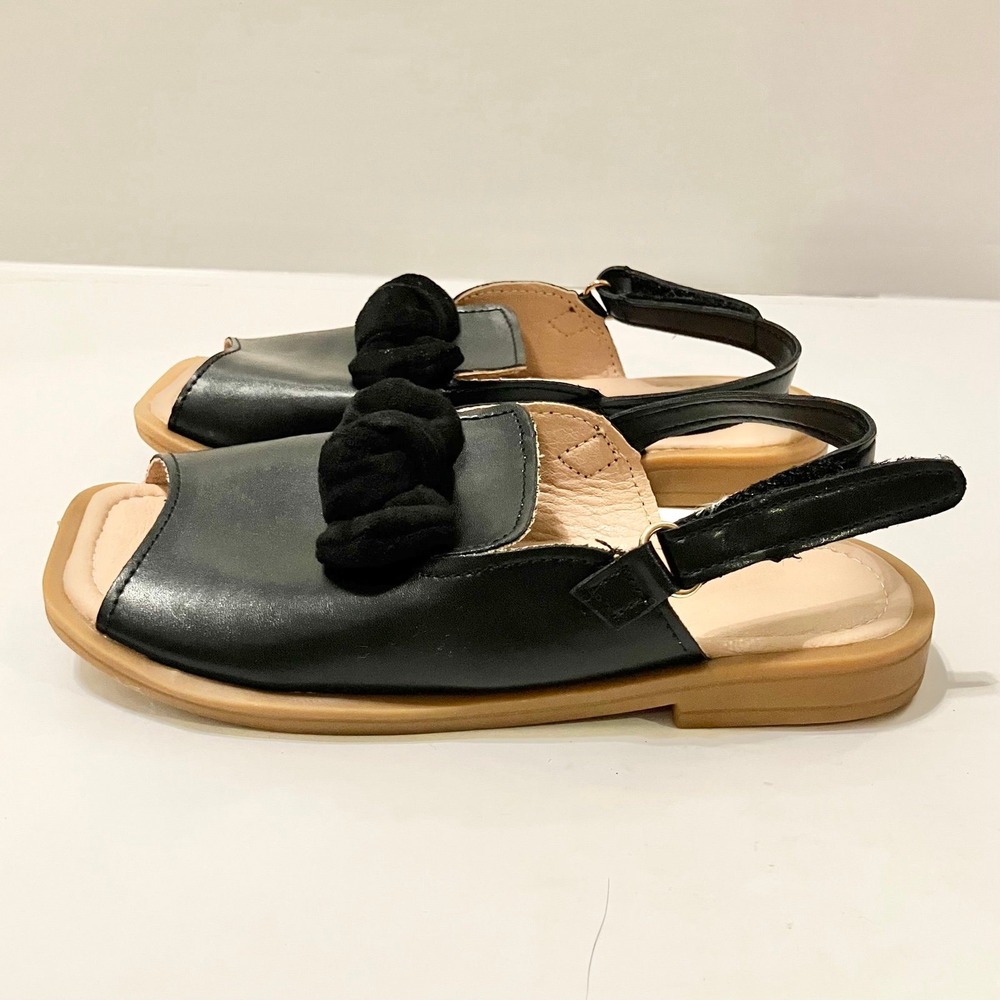 Girls Bowknot Sandals Flat Slingback Toddler Shoes Sz 28 (US 10.5)